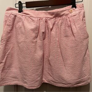 Lilly Pulitzer Seersucker pink/white skirt. GUC womens sz large